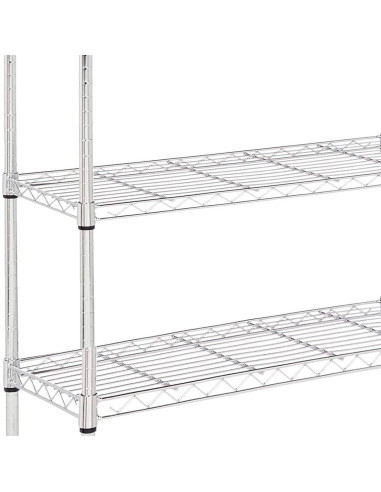 Scaffale 5 Ripiani Portaoggetti Acciaio Cromato...