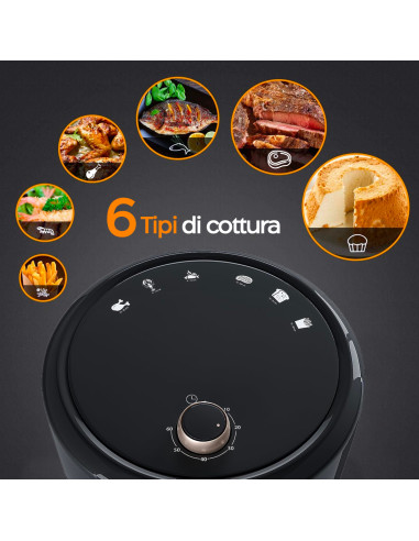 Friggitrice Ad Aria 3lt Elettrica 1200W...