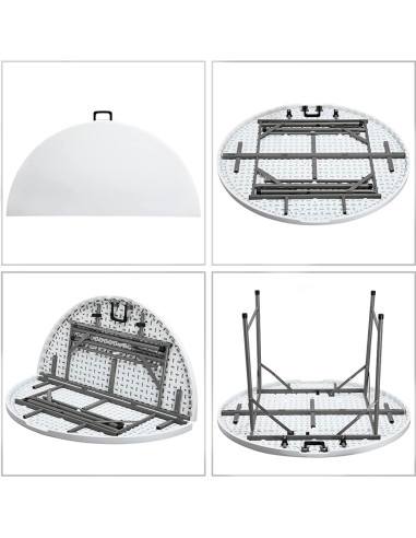 Tavolo Pieghevole Richiudibile Rotondo ASIA...