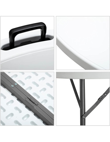 Tavolo Pieghevole Richiudibile Rotondo ASIA...