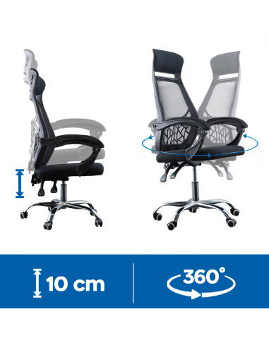 Sedia per Ufficio LEONARDO Nera Poltrona...