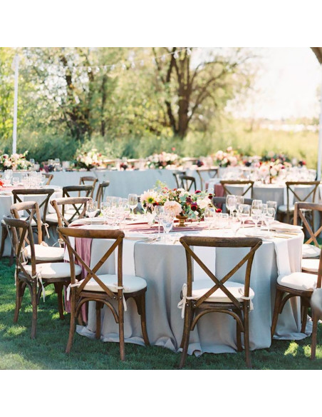 Tavolo Pieghevole Richiudibile Rotondo ASIA 180cm in Resina Bianco per Catering