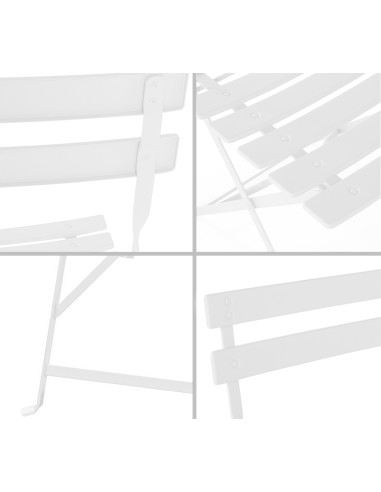 Set Tavolo con Sedie da Esterno in Alluminio...