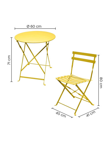 Set Tavolo con Sedie da Esterno in Alluminio...