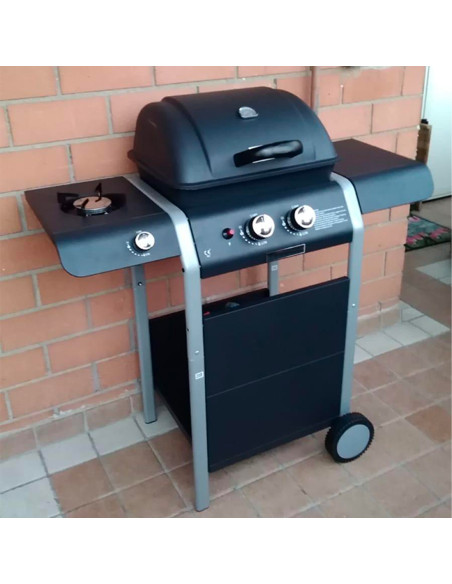Barbecue KeGrill BBQ KE601 a Gas e Pietra Lavica con Fornello 110X100X50cm