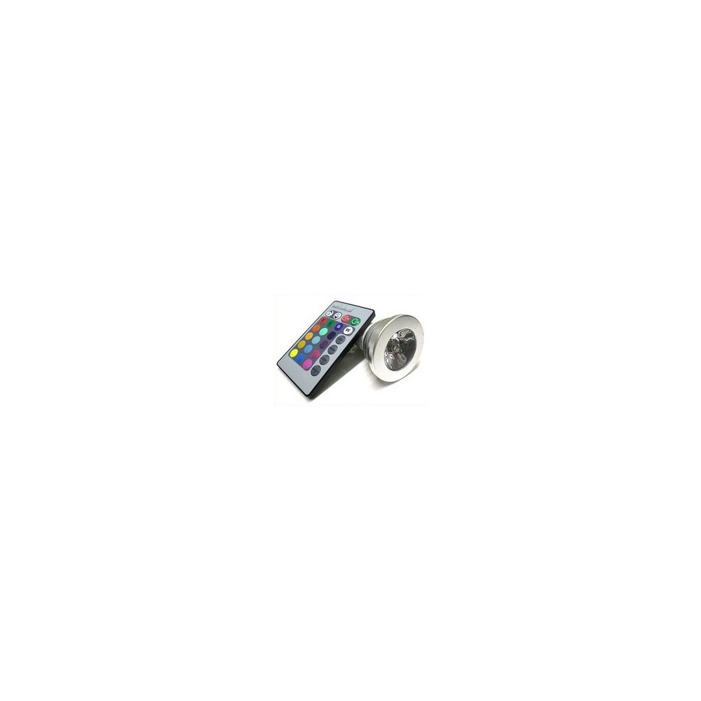 Faretto led rgb con telecomando segnapasso 3w...