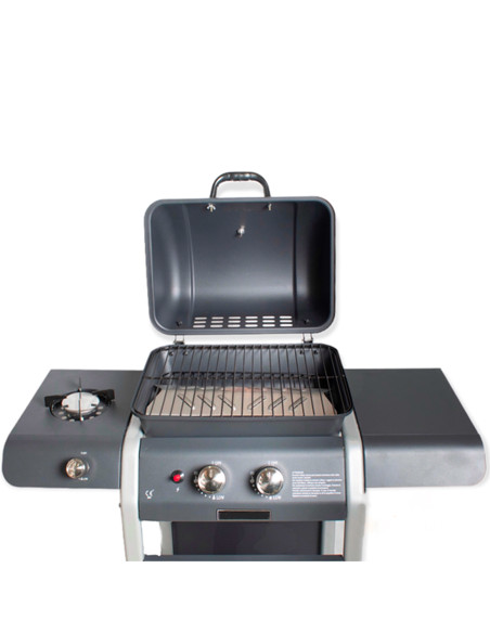 Barbecue KeGrill BBQ KE601 a Gas e Pietra Lavica con Fornello 110X100X50cm