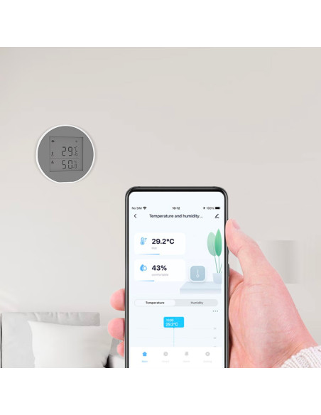 Termostato Digitale Controllo Temperatura e Umidità Wi-Fi 2.4 Controllo Remoto