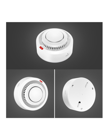 Rilevatore di Fumo Wireless Controllo con App Allarme Intelligente WI-Fi Sonoro