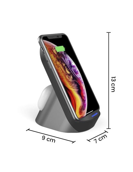 Stazione di Ricarica 3 in 1 Caricabatterie Wireless Magnetico Cuffie Smartwatch