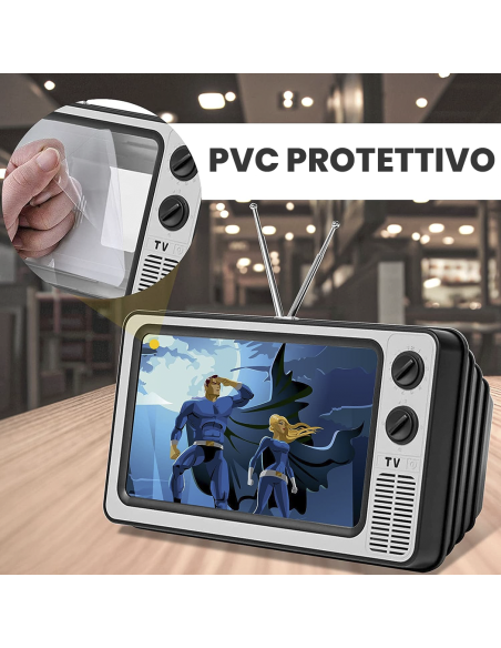 Amplificatore Immagine per Smartphone Lente di Ingrandimento 12" Stile Vintage