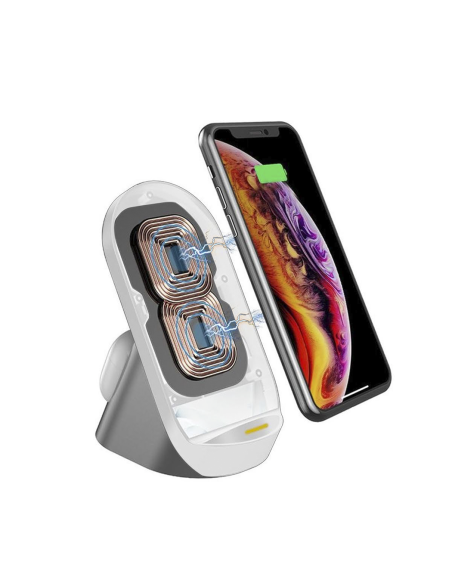 Stazione di Ricarica 3 in 1 Caricabatterie Wireless Magnetico Cuffie Smartwatch