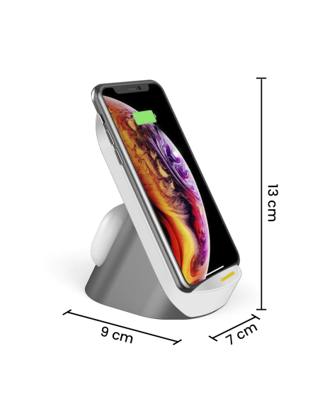 Stazione di Ricarica 3 in 1 Caricabatterie Wireless Magnetico Cuffie Smartwatch