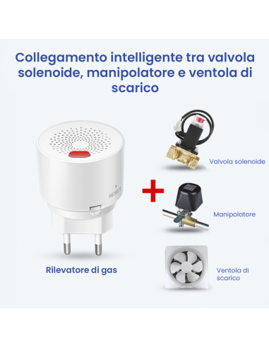 Rilevatore di Gas Wi-Fi Controllo con App...