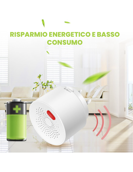 Rilevatore di Gas Wi-Fi Controllo con App Q-MQ25 Allarme Intelligente Sonoro