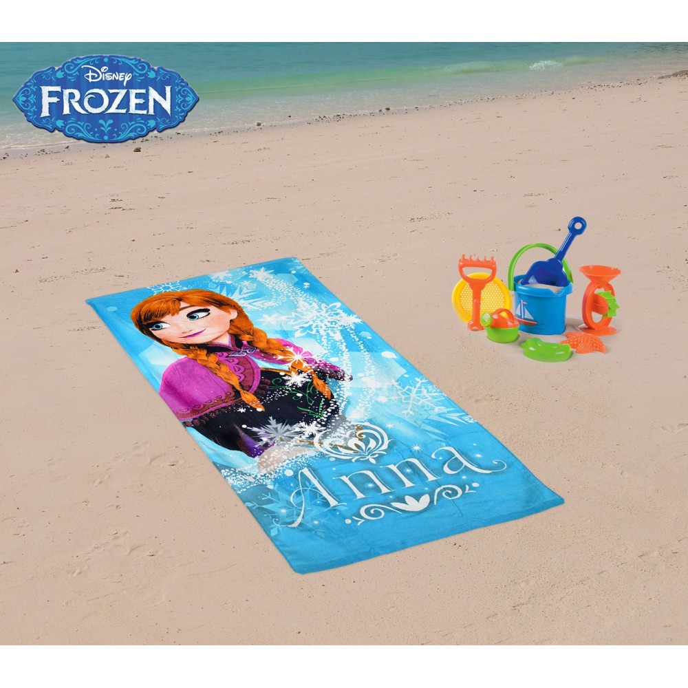 WD16936 Telo mare principessa Anna Frozen 70x140 cm 100% cotone