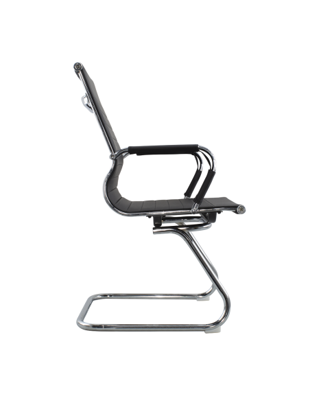 Set 2 Poltrona ISAAC Sedia Sala Attesa Ufficio Metallo ed Ecopelle H95x50x45cm