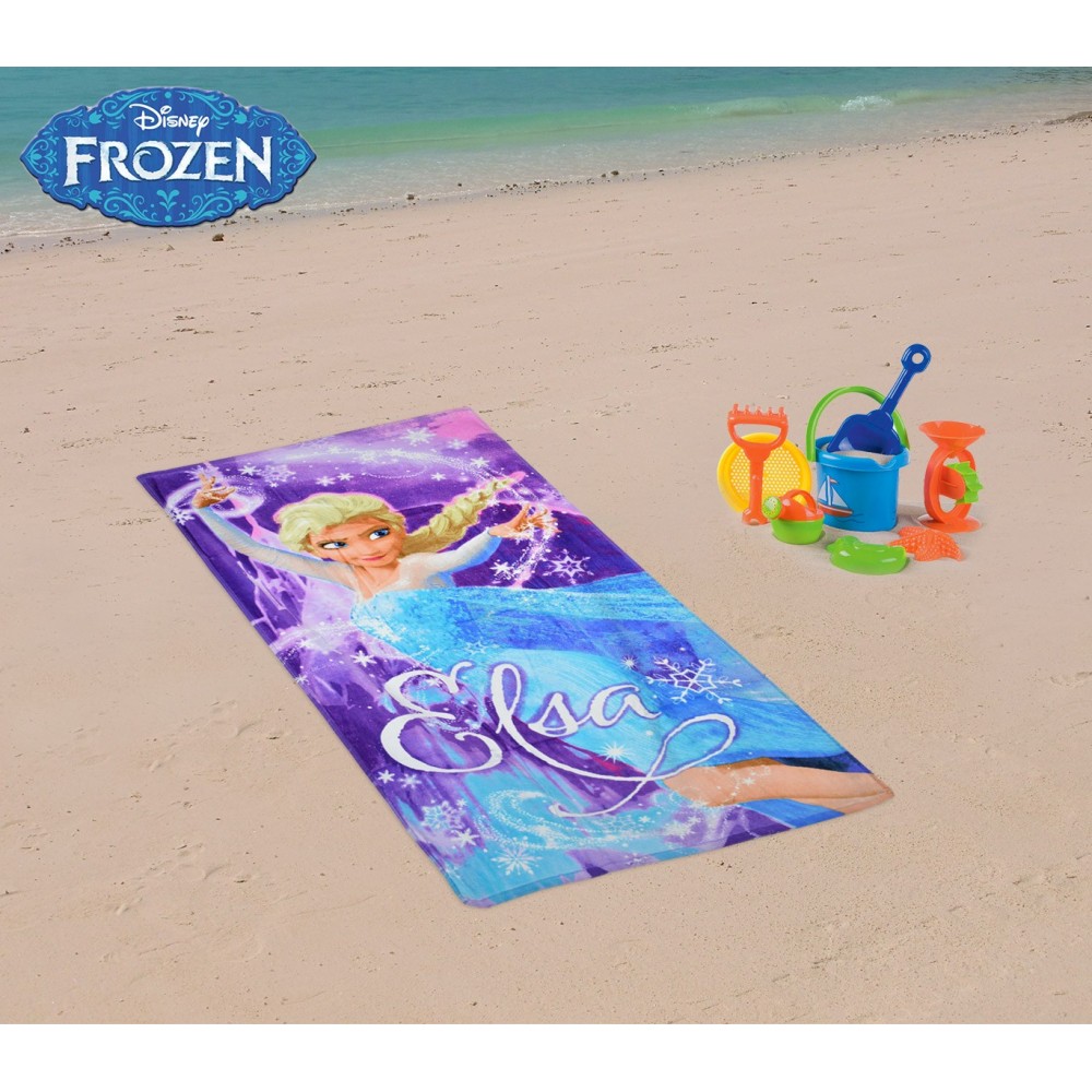 WD16935 Telo mare principessa Elsa Frozen 70x140 cm 100% cotone