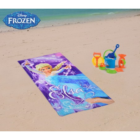 WD16935 Telo mare principessa Elsa Frozen 70x140 cm 100% cotone