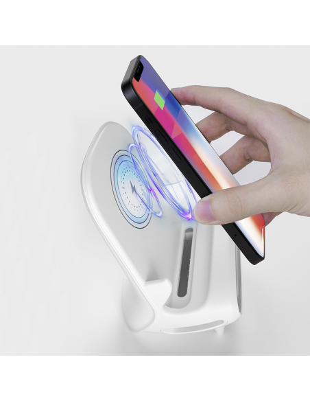 Stazione di Ricarica Wireless Induzione Amplifica Suoni per Smartphone Tablet