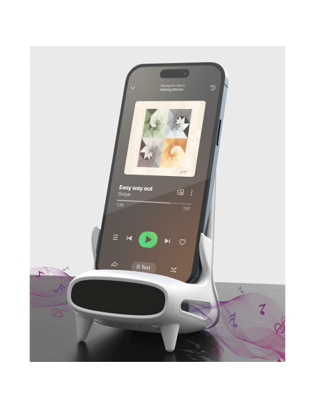 Stazione di Ricarica Wireless Induzione Amplifica Suoni per Smartphone Tablet