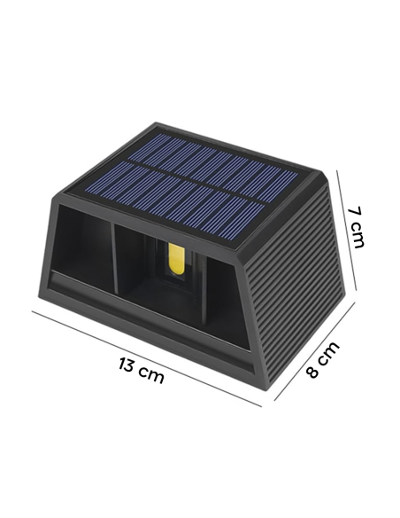 Lampada Solare Applique da Parete Doppia Emissione di Luce Calda Crepuscolare