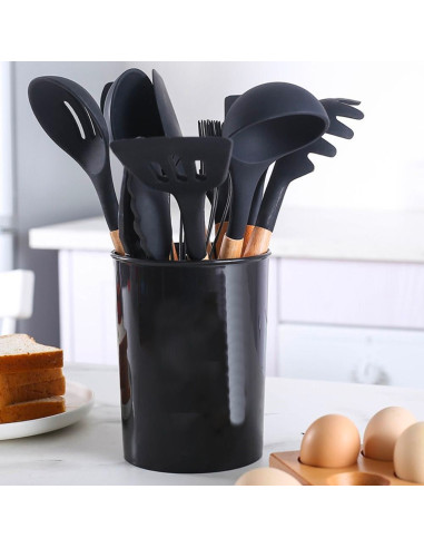 Set 12 Utensili da Cucina Mestoli Silicone...