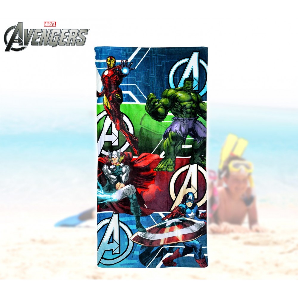 MV92260 Telo mare The Avengers supereroi 70x140 cm 100% cotone