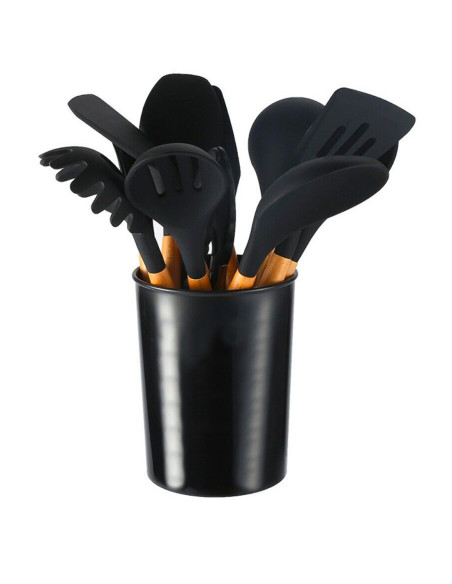 Set 12 Utensili da Cucina Mestoli Silicone Alimentare Antiaderente Antigraffio