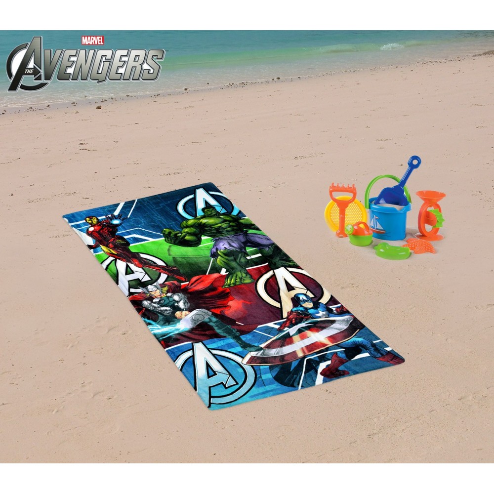 MV92260 Telo mare The Avengers supereroi 70x140 cm 100% cotone