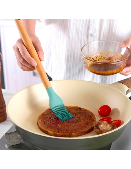 Set 12 Utensili da Cucina Mestoli Silicone Alimentare Antiaderente Antigraffio