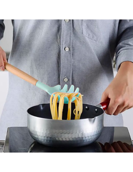 Set 12 Utensili da Cucina Mestoli Silicone Alimentare Antiaderente Antigraffio