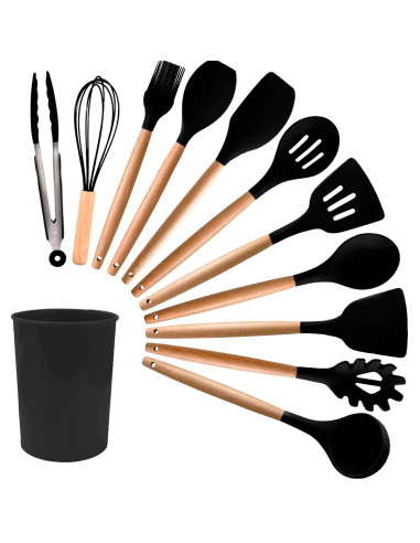Set 12 Utensili da Cucina Mestoli Silicone...