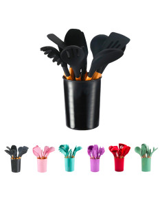 Set 12 Utensili da Cucina Mestoli Silicone Alimentare...