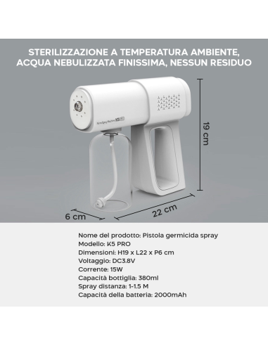 Vaporizzatore Spray 380ml Sterilizzatore...