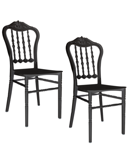 Set 2 Sedie EMILIA in Polipropilene Design Ideale per Catering ed Eventi Sagra