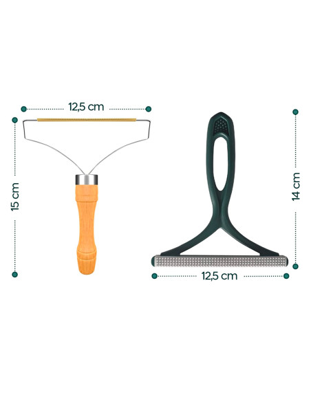 Set 2 Levapelucchi Manuale Spazzola Raschietto Rimuove Pelo Animale Portatile