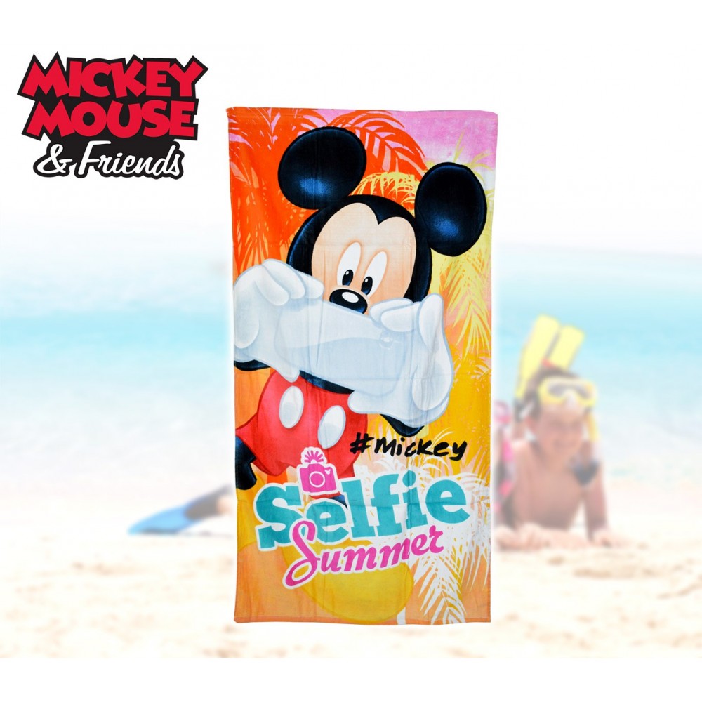 WD16931 Telo mare MIckey Mouse Topolino 70x140 cm 100% cotone