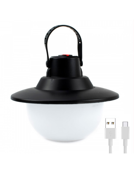 Lampada da Campeggio Luce Gialla 3 Tipi di Luminosità Portatile Ricaricabile USB