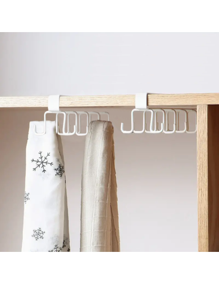 Stand Sospeso Porta Bicchieri Tazze 12 Ganci Portaoggetti Metallo Multifunzione