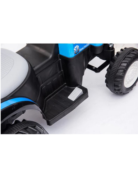 Trattore Elettrico Bambini LT921 New Holland Small con Rimorchio 6V Luci e Suoni