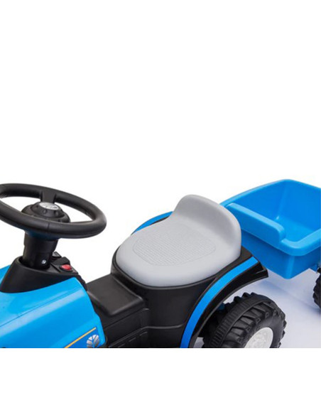 Trattore Elettrico Bambini LT921 New Holland Small con Rimorchio 6V Luci e Suoni