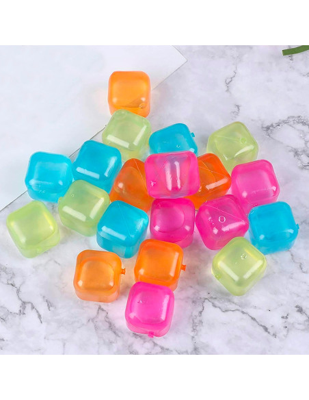 Cubetti di Ghiaccio Riutilizzabili in Silicone Pack 60pz Ghiacciolini Colorati