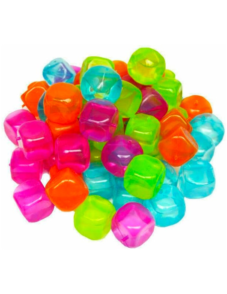 Cubetti di Ghiaccio Riutilizzabili in Silicone Pack 100pz Ghiacciolini Colorati