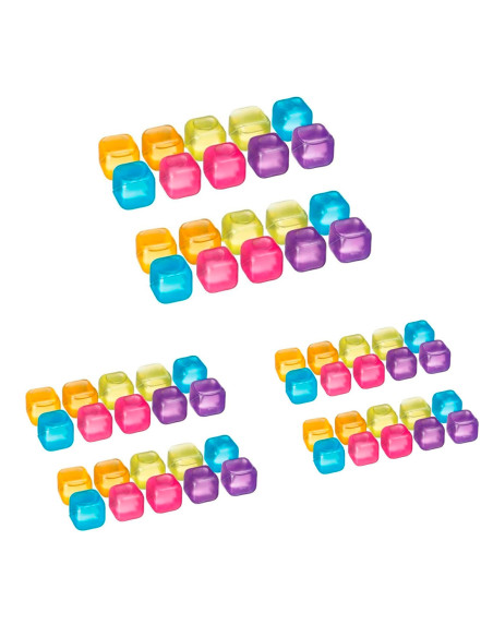 Cubetti di Ghiaccio Riutilizzabili in Silicone Pack 60pz Ghiacciolini Colorati