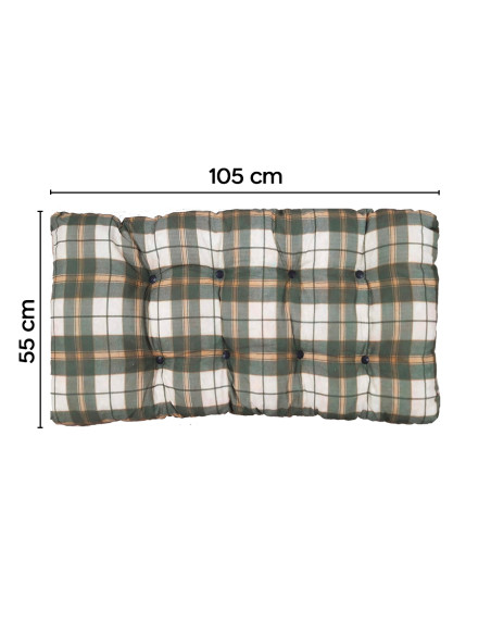 Ricambio Cuscino Sedia in Legno Imbottito Poltrona Relax MAS026 Trama Scozzese