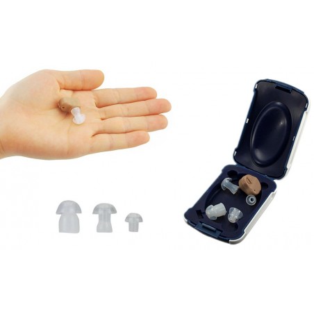 Mini amplificatore sonoro apparecchio acustico invisibile auricolare 