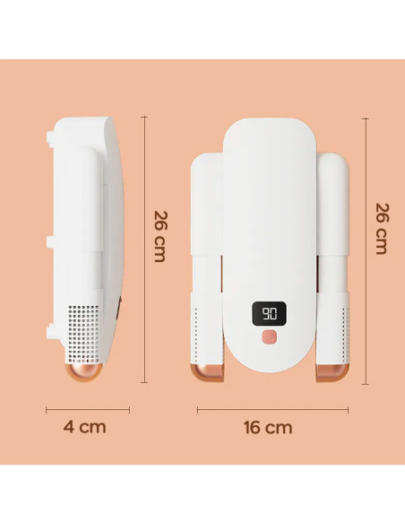 Asciuga Scarpe Elettrico 300W con Display Deumidificatore Scaldapiedi Domestico