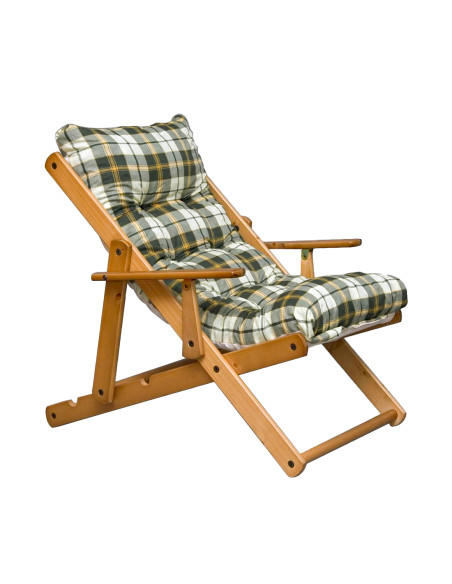 Ricambio Cuscino Sedia in Legno Imbottito Poltrona Relax MAS026 Trama Scozzese