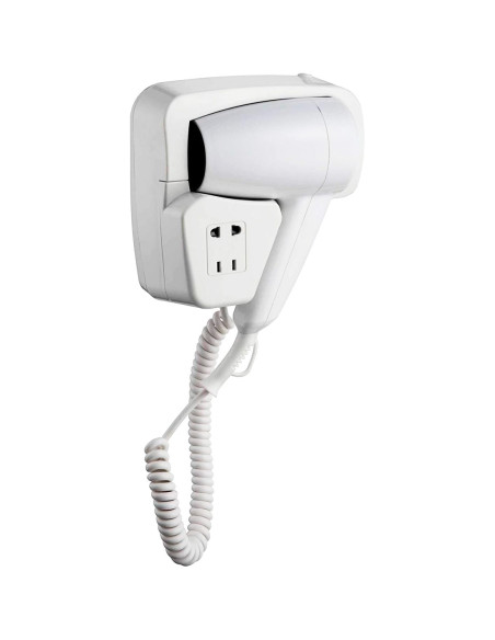 Asciugacapelli da Parete Hotel B&B a Muro Phon Professionale 1300W 2 Velocità